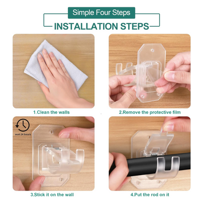 Drill-Free Curtain Rod Brackets